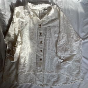Loose White Button Up